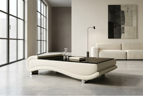 Couchtisch Tisch Polster Design Glastisch Beistell Leder Sofa Couch Tische