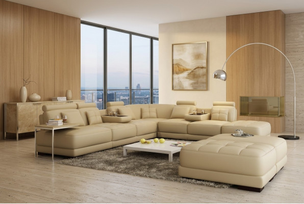 Big Sofa Ledersofa Couch Wohnlandschaft L Form Polster Garnitur Ecksofa