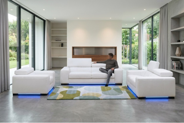XXL Big 3 Sitzer (ohne 2+1) Sofa Couch Polster Couchen Sofas Leder Sitz