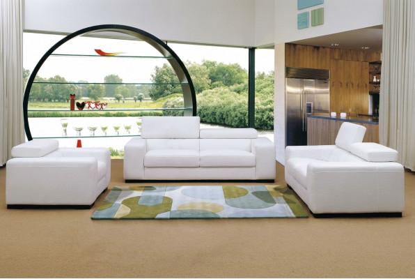 Sofagarnitur Design Couch 3+2 Set Polster Leder Dekorative Sofa Wohnzimmer