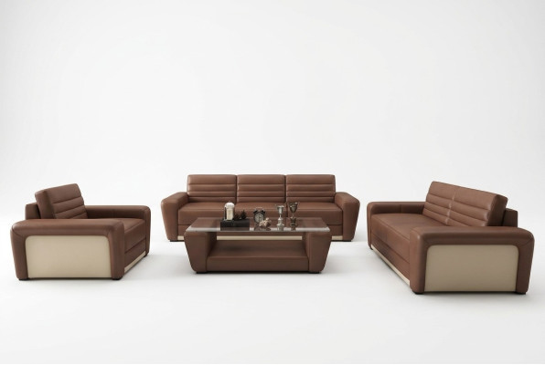 Ledersofa Couch Wohnlandschaft 3+2 Sitzer Design Modern Sofa Wohnzimmer
