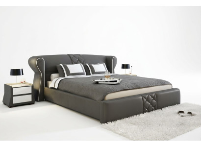 Leder Polster Bett Betten Hotel Klassisches Designer Doppel Ehe Schlafzimmer Neu
