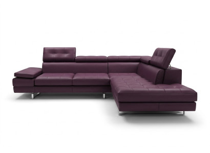 Ledersofa Couch Wohnlandschaft L-Form Design Modern Sofa 5057