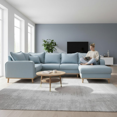 Design Ecksofa Sofa Bettfunktion Couch Polster Sitz Eck Sofas Couchen Neu