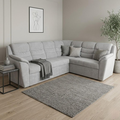 Schlafsofa Ausziehbare Couch Stoff Eck Sofa Polster Ecke Textil Couchen Verso