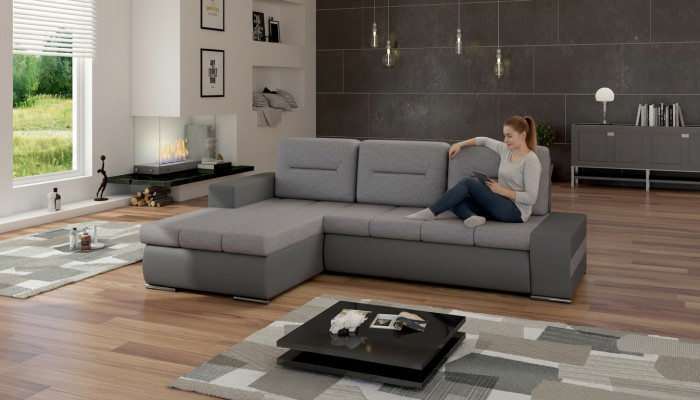 Design Ecksofa Ottavio Bettfunktion Couch Wohnlandschaft Sofas Schlaf Sofa