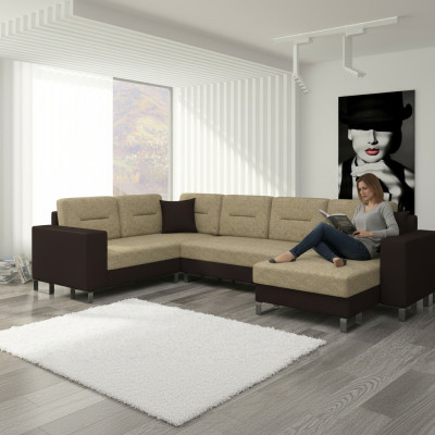 Design Ecksofa Schlafsofa Bettfunktion Couch Leder Polster Textil Sofas Neu 3260
