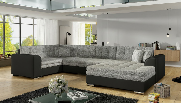 Design Ecksofa Schlafsofa Bettfunktion Couch Leder Textil Polster Sofas Neu 5932