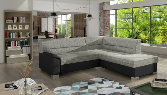 Design Ecksofa Schlafsofa Bettfunktion Couch Leder Textil Polster Sofas Neu 8349