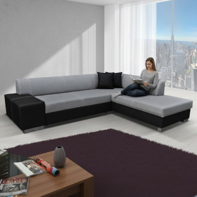 Design Ecksofa Schlafsofa Bettfunktion Couch Leder Textil Polster Sofas Neu 8984