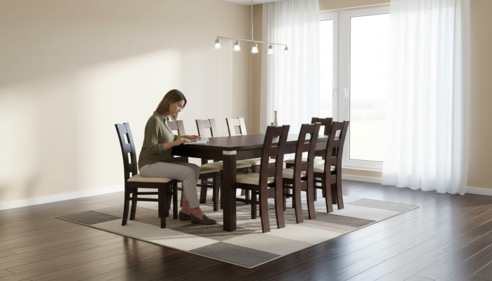 Tische Essgruppe Tisch 10 Stühle Esszimmer Garnitur Stuhl Set Holz