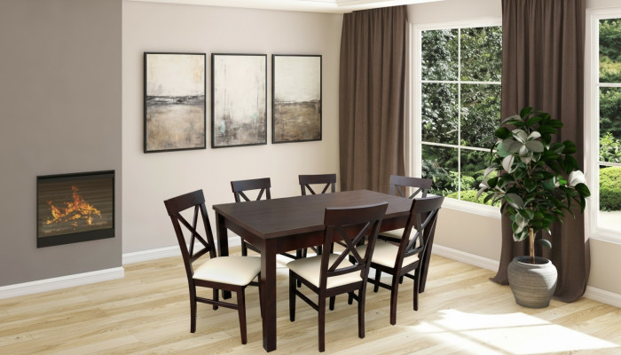 Design Esszimmer Garnitur Stuhl Set Essgarnituren Tische Holz Tisch