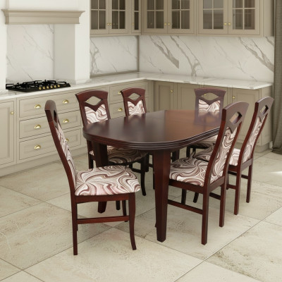 Esstisch Sitzgarnitur Tisch Stuhl Set Esszimmer Garnituren Design 6 Stühle