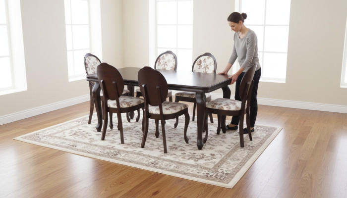 Designer Tisch + 6 Stühle Garnituren Komplett Wohnzimmer Esszimmer