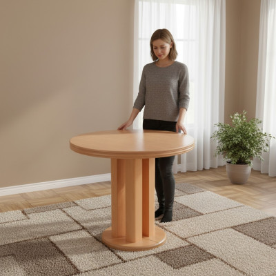 Runder Tisch Rund Tische Esszimmer Wohnzimmer Holz Ausziehbar bis