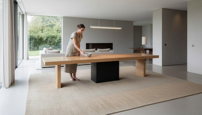 Moderner XXL Büro Konferenztisch Tische Holz Esszimmer Besprechungs