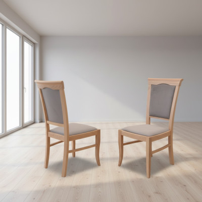 Luxus Design Polster Stuhl Stühle Sitz Lehn Büro Esszimmer Massiv Holz