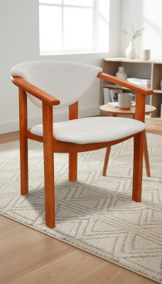 Luxus Design Polster Stuhl Stühle Sitz Lehn Büro Esszimmer Massiv Holz K27 Neu