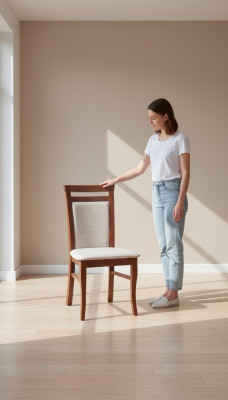 Luxus Design Polster Stuhl Stühle Sitz Lehn Holz Büro Office Esszimmer