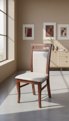Luxus Design Polster Stuhl Stühle Sitz Lehn Holz Büro Office Esszimmer