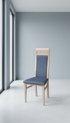 Holz Design Polster Stuhl Stühle Sitz Lehn Büro Office Esszimmer Luxus