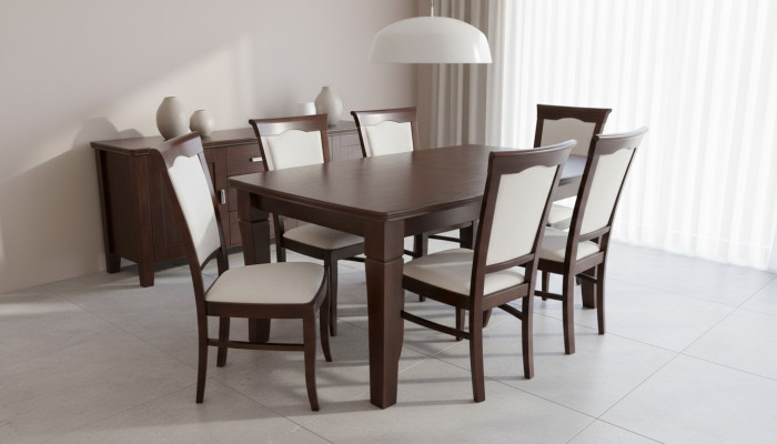 Designer Tisch + 6 Stuhl Set Garnituren Komplett Wohnzimmer Esszimmer