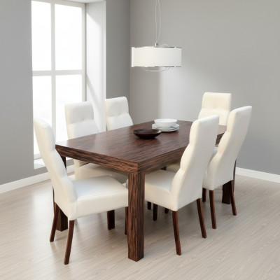 Designer Esstisch Tisch mit 6 Stühlen Esszimmer Gruppe Stuhl Tische
