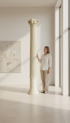Antik Stil Einrichtung Hotel Lobby Restaurant Säulen Säule XXL 275cm Römer Stil