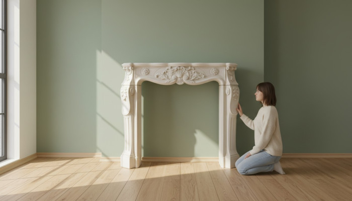 Kamin Dekoration Verkleidung Kamine Dekokamin Deko Wohnzimmer Edles Design Neu