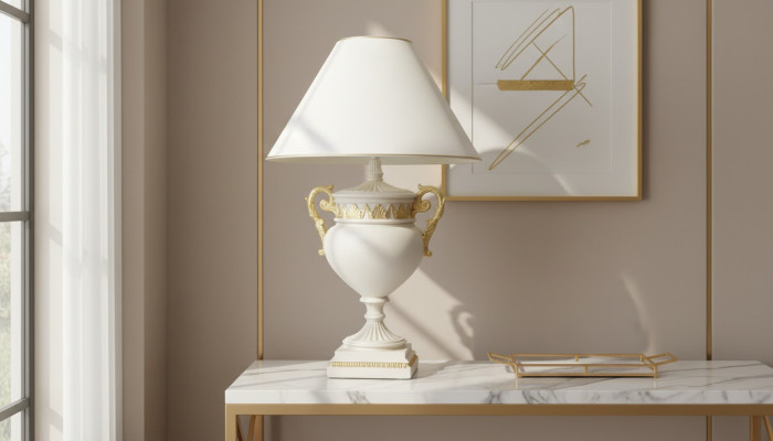 Tischlampe Vase Griffen Vasen XXL 90cm Standleuchte Lampe Tischlampen Leuchten