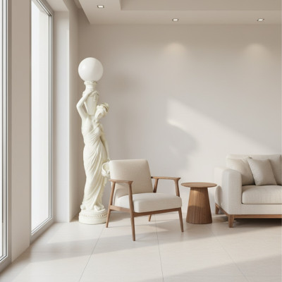 Wohnzimmer Stehlampe Leuchte Steh Leuchten XXL Design Lampe Figur Skulptur 6833