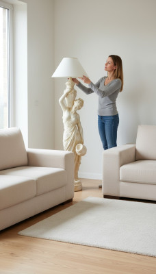 Wohnzimmer Stehlampe Leuchte Steh Leuchten XXL Design Lampe Figur Skulptur Neu