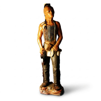 Figur Indianer USA Wild West Statue Skulptur Figuren Skulpturen Dekoration Neu