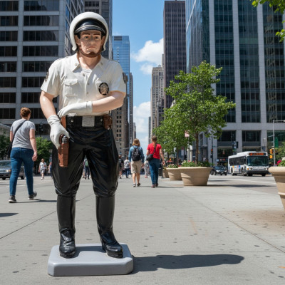 USA Highway Polizist Figur Statue Skulptur Figuren Skulpturen Dekoration Deko