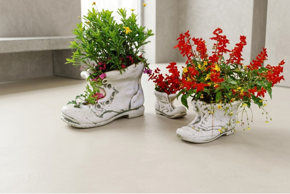 Blumenkübel Pflanz Kübel Dekoration Figur Natur Blumentöpfe Garten Vasen