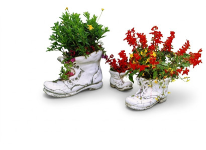 Blumenkübel Pflanz Kübel Dekoration Figur Natur Blumentöpfe Garten Vasen