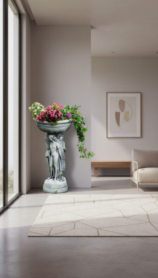 Blumenkübel Pflanz Natur Kübel Dekoration Figur Blumentöpfe Garten Vasen