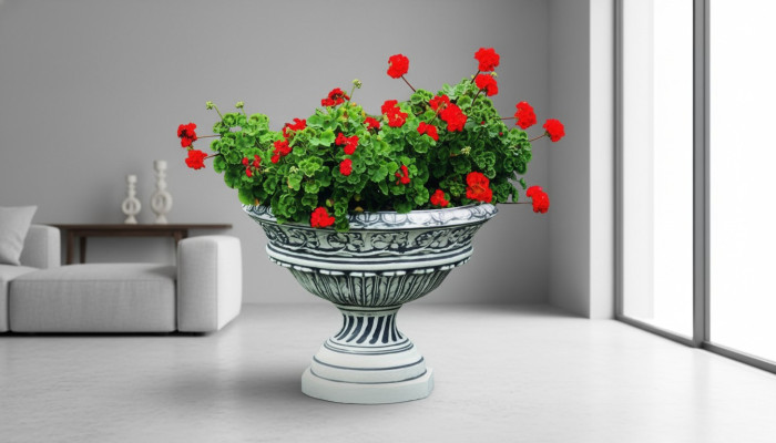 Blumenkübel Pflanz Kübel Dekoration Figur Natur Vasen Blumentöpfe Garten