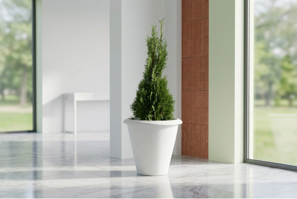 Natur Blumenkübel Pflanz Kübel Dekoration Figur Vasen Garten Blumentöpfe