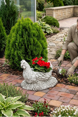 Figur Blumenkübel Pflanz Kübel Dekoration Figur Blumentöpfe Garten