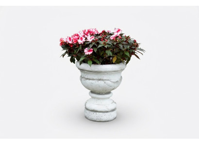 Figur Blumenkübel Pflanz Kübel Weiß Dekoration Figur Blumentöpfe Garten