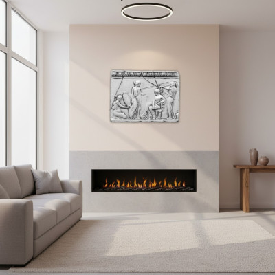 Relief Damen Antike Kunst Wandrelief Wand Bild Bilder Stein Platte