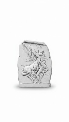 Wandrelief Steinplatte Bild Engel Antik Stil Relief Steinguss Wand