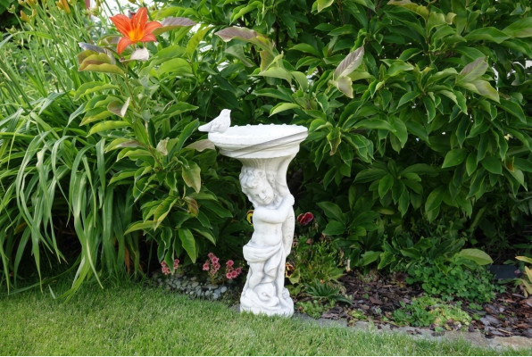 Vogel Dekor Tränke Skulptur Design Figur Statue Garten Figuren Statuen