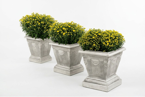 Figur Weiß Blumenkübel Pflanz Kübel Figur Dekoration Blumentöpfe Garten