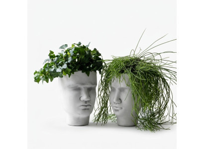 Design Blumentopf Top Planz Kübel Gefäß Figur Deko Töpfe Gesicht Skulptur