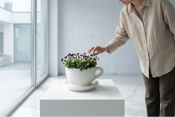 Blumenkübel Pflanz Kübel Natur Dekoration Vasen Figur Garten Blumentöpfe