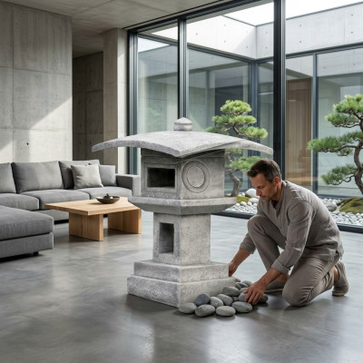Japanischer Garten Haus Dekoration Statue Figuren Natur Figur Weiß Statuen