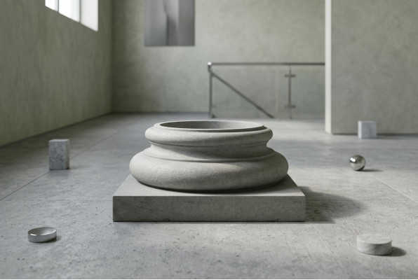 Dekoration Säule Säulen Stein Antik Stil Rom Ständer Sockel Säulenfüß Neu