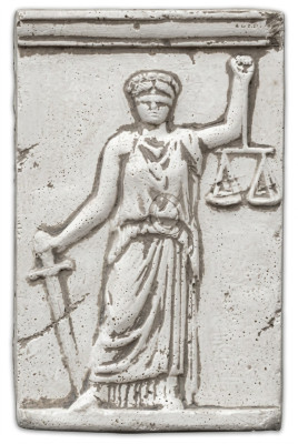 Wandrelief Relief Wandbild Bild Bilder Justizia Dekor Gerechtigkeit Gemälde